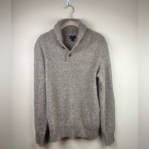 J Crew 100% Lambswool Shawl Collar Sweater Size Small